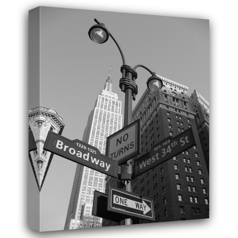 New York City Empire State Building, H 37 po x l 28 po