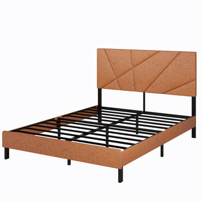 Structure de lit plateforme en métal avec rangement sous le lit