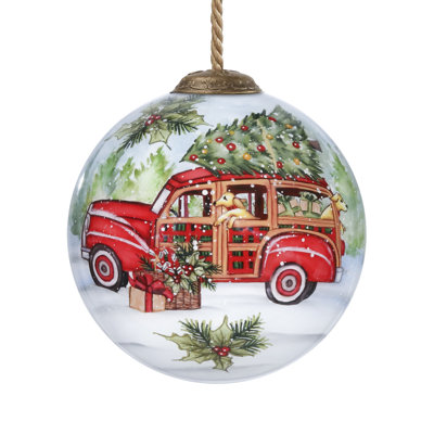 3.00'' Handmade Glass Ball Ornament