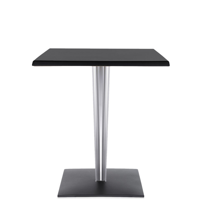 Top Top Coffee Table, Black Melamine, 28.38" H x 28" L x 28" W, Black Melamine
