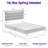Platform Bed with Upholstered Headboard ,Bed Frame with LED lights and Charging Station-446560710-446560711