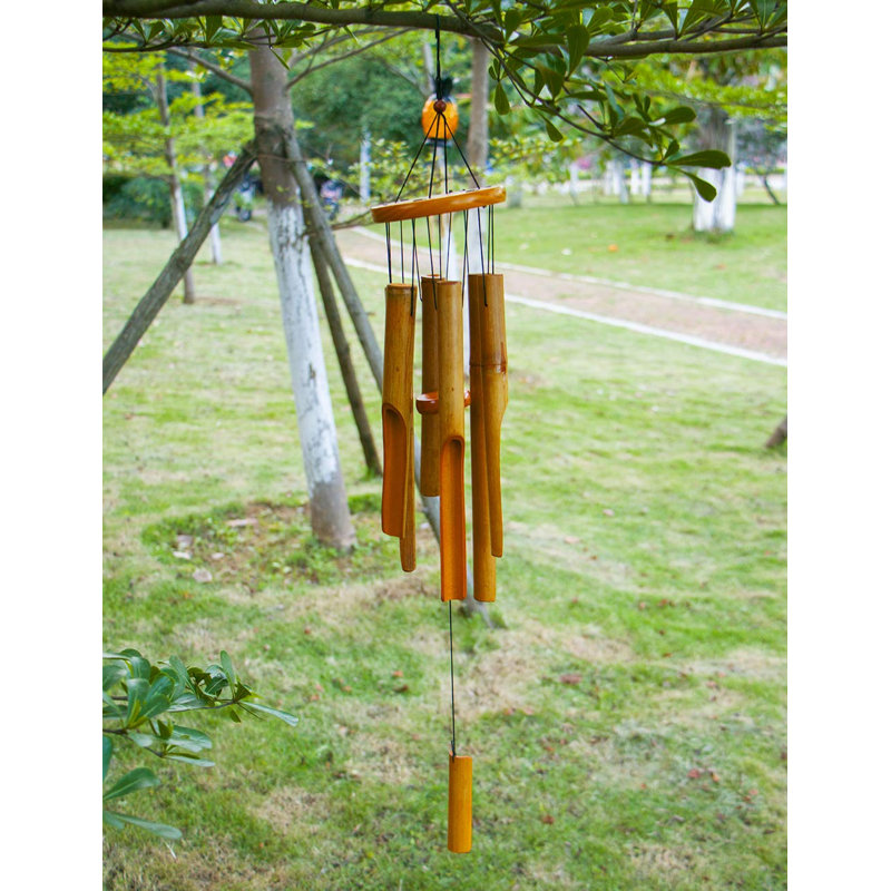 Carson-Gray Weather Resistant Wood Abstract Wind Chime