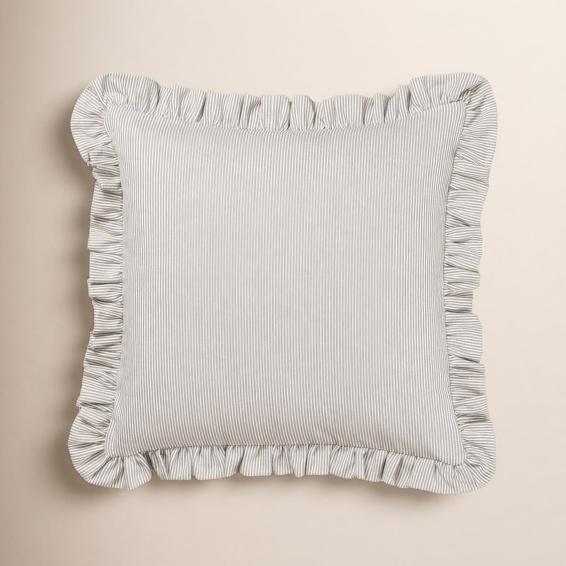 Coussin Birch Lane, Plumes, Gris