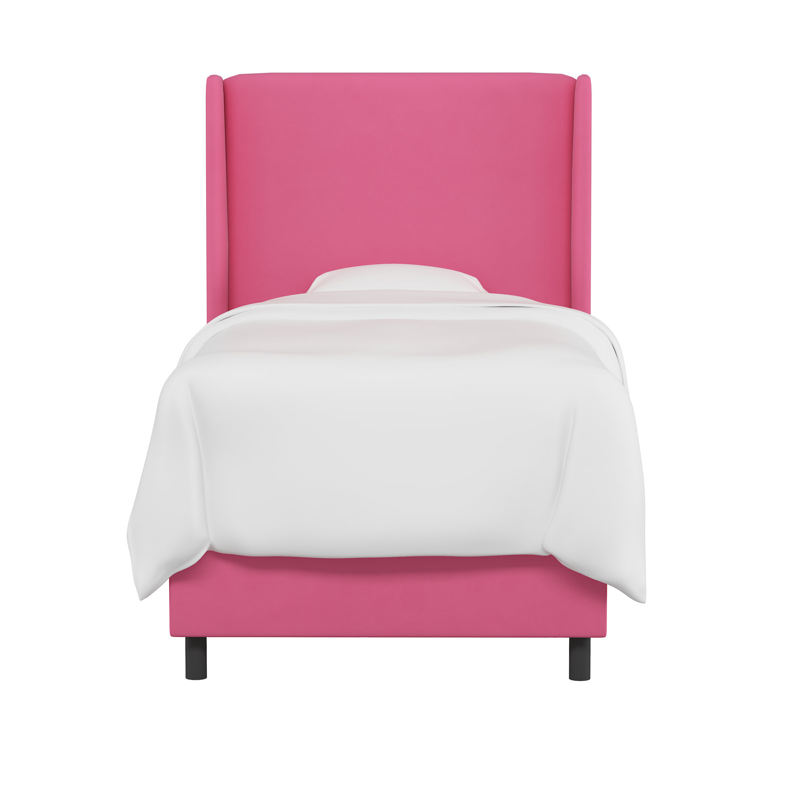 Tilly Upholstered Bed, Twin, Hot Pink Performance Microsuede