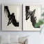 «Black Expression I», impression sur toile 2 pièces «Black Expression I»-2072378167-2072378152