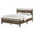 Solid Wood Bed Queen With Pearlized Finish Headboard & Footboard, Dark Brown-306168740-306168794