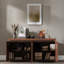 Buffet moderne avec grand espace de rangement et finition texturée distinctive