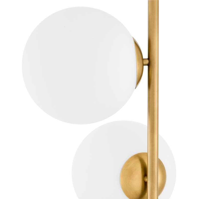 Tempo Tree Floor Lamp, Antique Brass, White