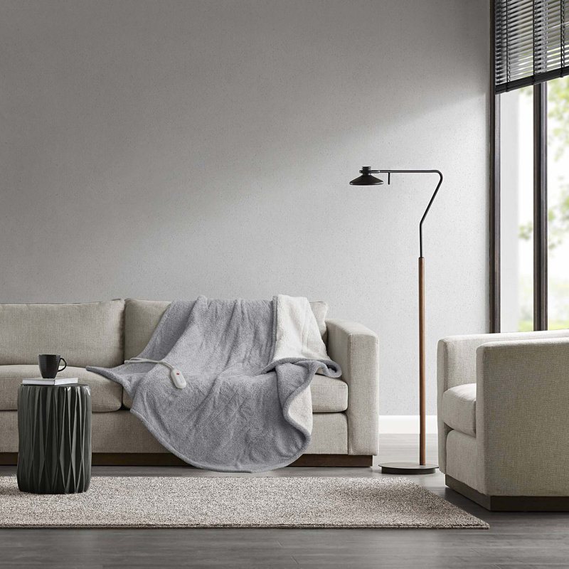 1 jeté chauffant de rêve 50 x 60 po PCS, Gris