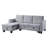 Nova 82.5"   Velvet Reversible Sleeper Sectional Sofa With Storage Chaise-957484525