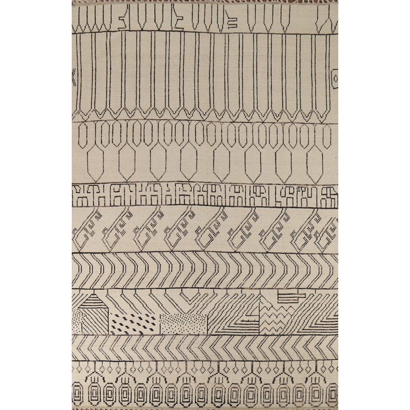 Tapis oriental marocain à motif géométrique complet 9 x 13