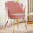 19" Wide Upholstered Papasan Chair Barrel Accent Chair With Gold leg-1287812206