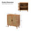 Armoire d'appoint à 2 portes en rotin avec pieds en bois massif Emily-325295546