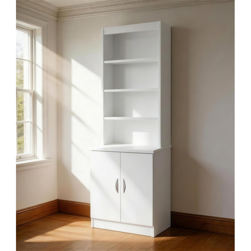 Brender 2 -Door 4 -Shelf Storage Cabinet, White