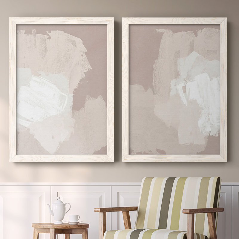 Toile encadrée Cloud I ardoise I - Premium - prête à être accrochée, Blanc, H 27,5 po x l 75 po x P 1,5 po
