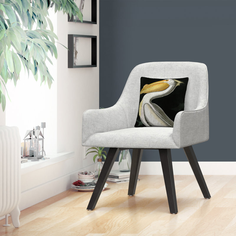American White Pelican Decorative Throw Pillow with Polyester Insert
