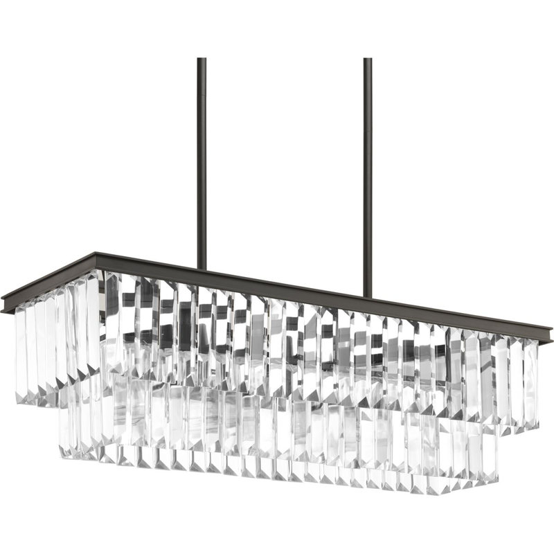 Lustre à 4 lumières Galene, Bronze antique