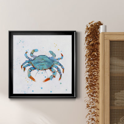 " Bubbly Blue Crab " Painting Print