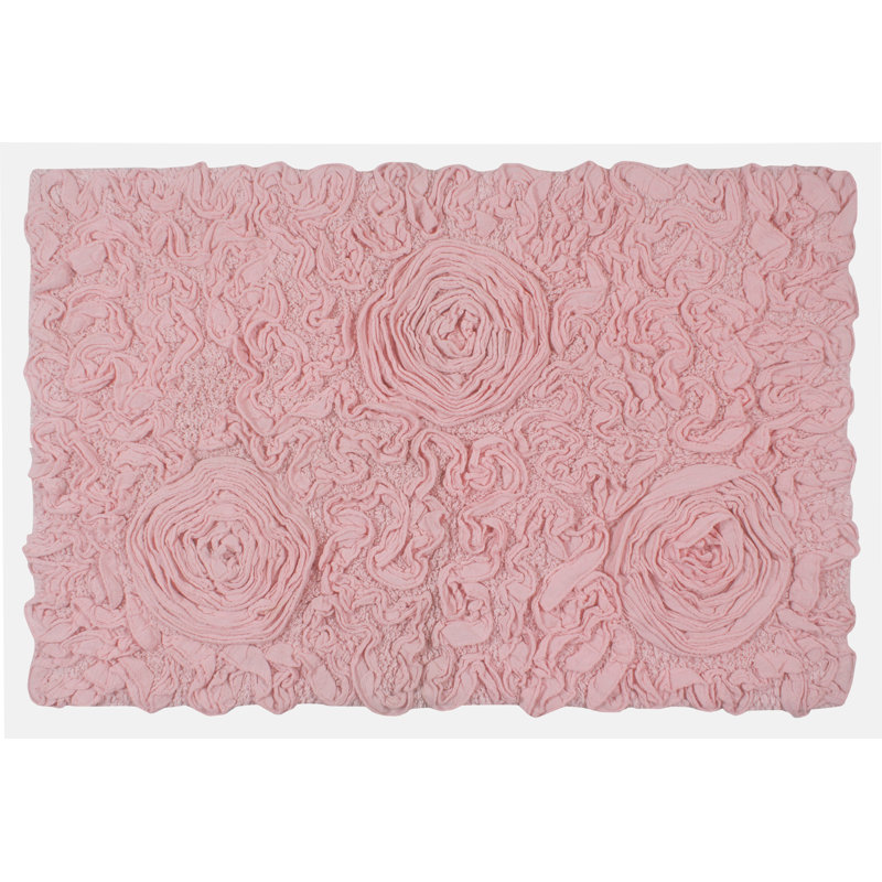 Tapis pour salle de bain Schoenberger, Rose, L 34 po x l 21 po
