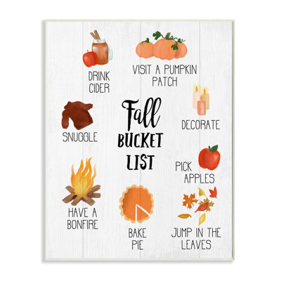 « automne bucket list items », reproduction d’art sur nourriture par daphné polselli, impression