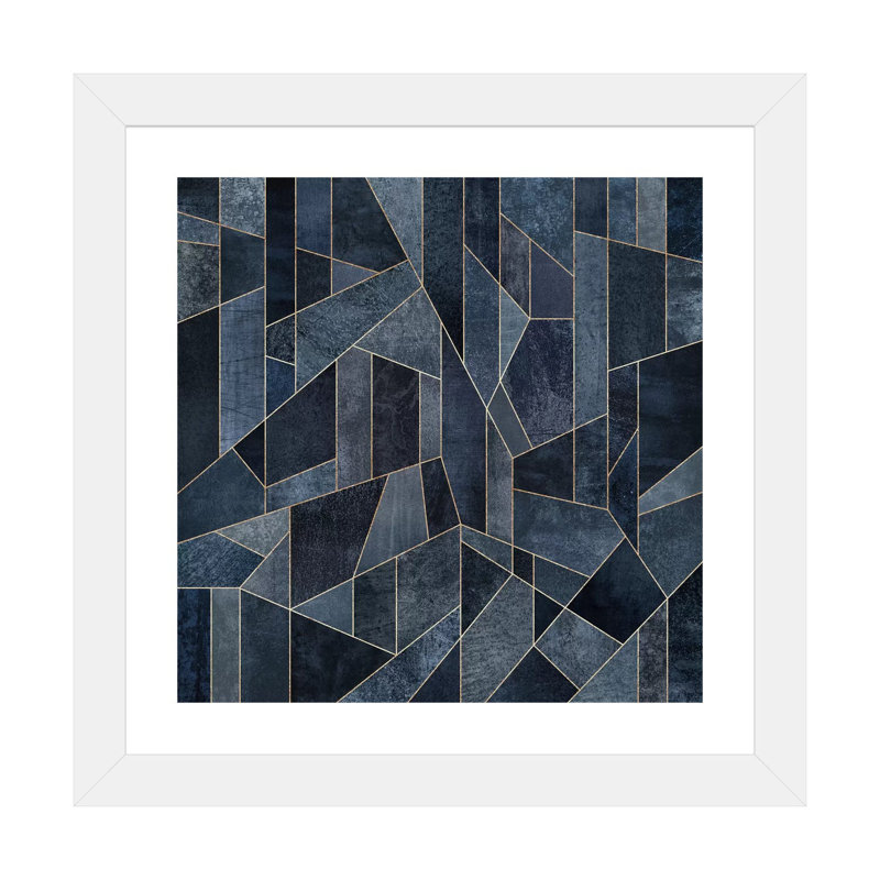 "Skyscraper I" par Elisabeth Fredriksson-impression d’art graphique, H 16 po x l 16 po x P 1 po, Papier encadré blanc, Blanc