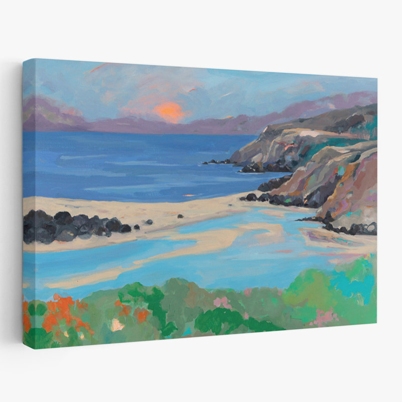 Gualala Point - paysages côtiers, plages, brouillard, Californie, H 24 po x l 36 po