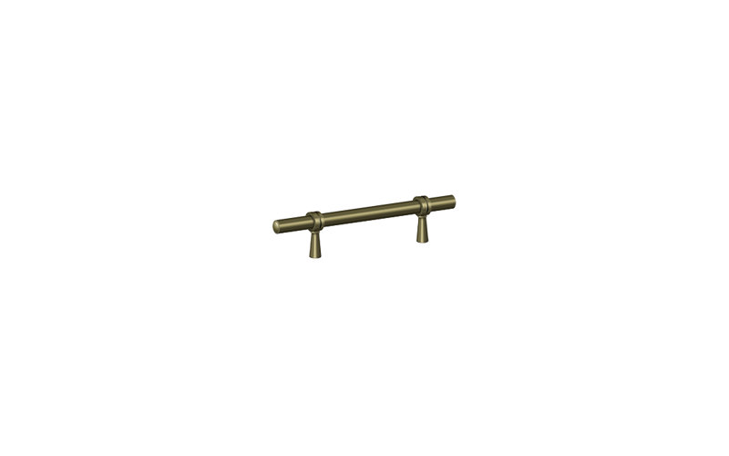 6 Center to Center Bar Pull, Antique Brass