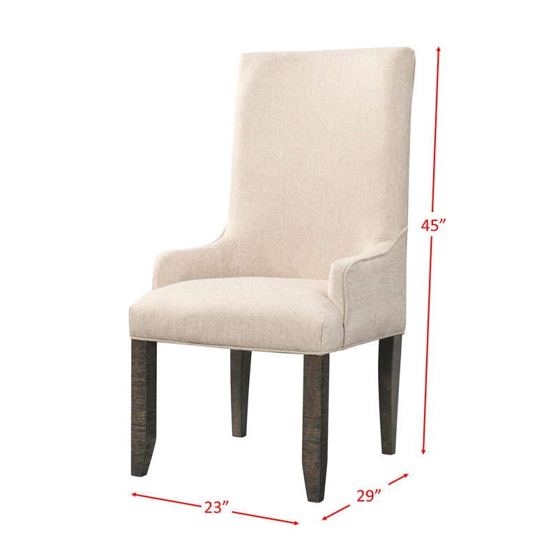 Chaise parsons beige Anaelisa, Chenille ton naturel