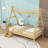 Wood Low Profile House Platform Bed-508322418-508322419