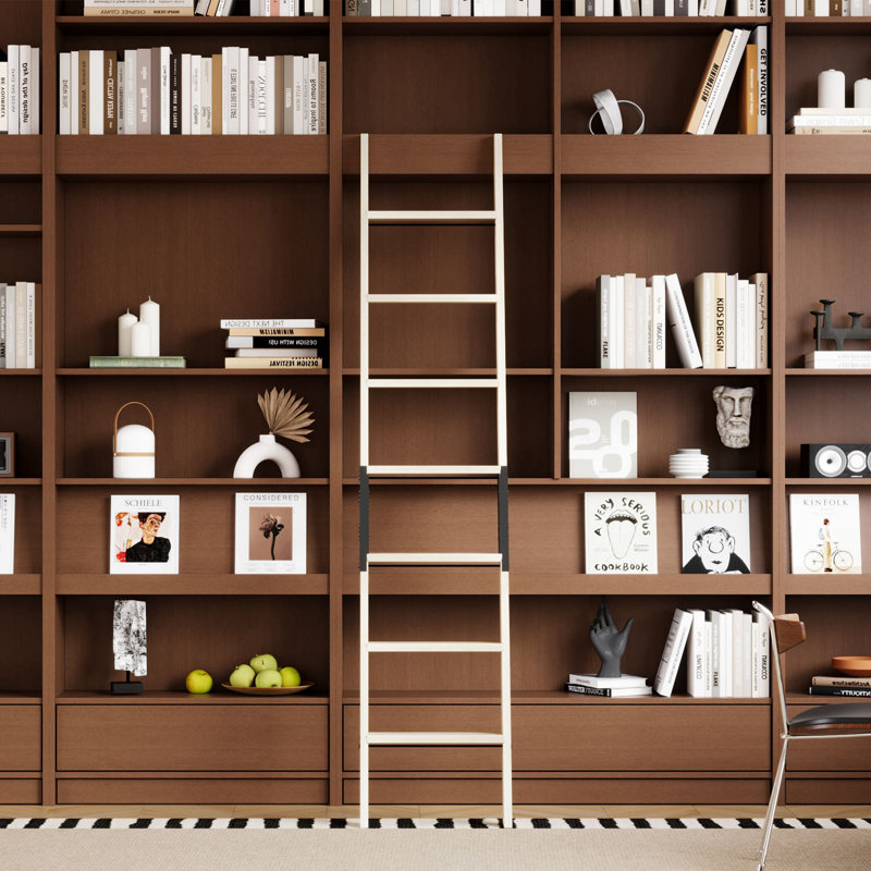 Solid Wood Library Ladder, 96"
