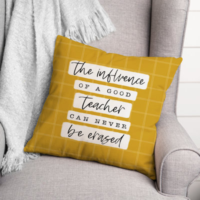 Le inlfuence d’un enseignant ne peut jamais être effacé coussin décoratif écossais