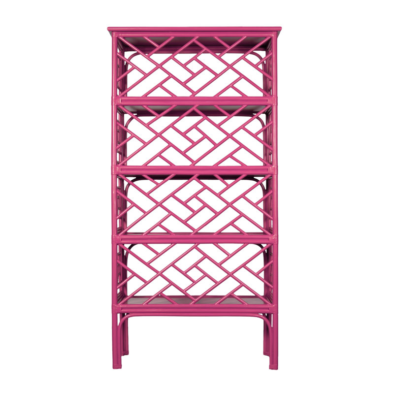 Chippendale Bookcase, Hot Pink