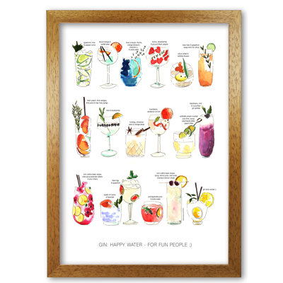 Gin: Happy Water - For Fun People - Print