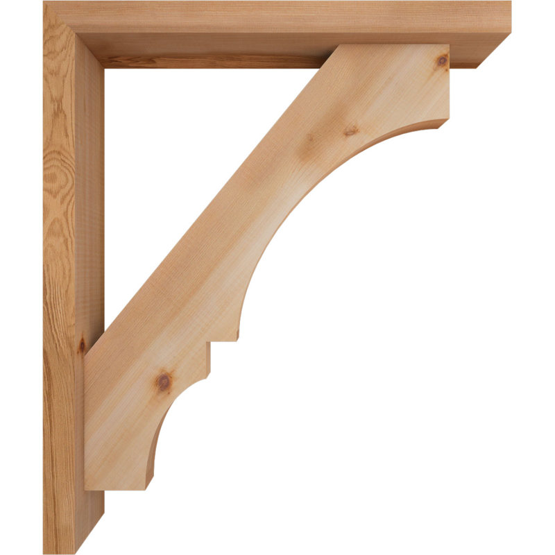 Support de bloc Balboa avec entretoise décalée, 26 x 22, Cèdre rouge occidental de l 3 1/2 po (lisse)
