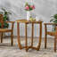 Élégante table circulaire en bois 27,5 po Hermosa pour le salon, la terrasse et la maison