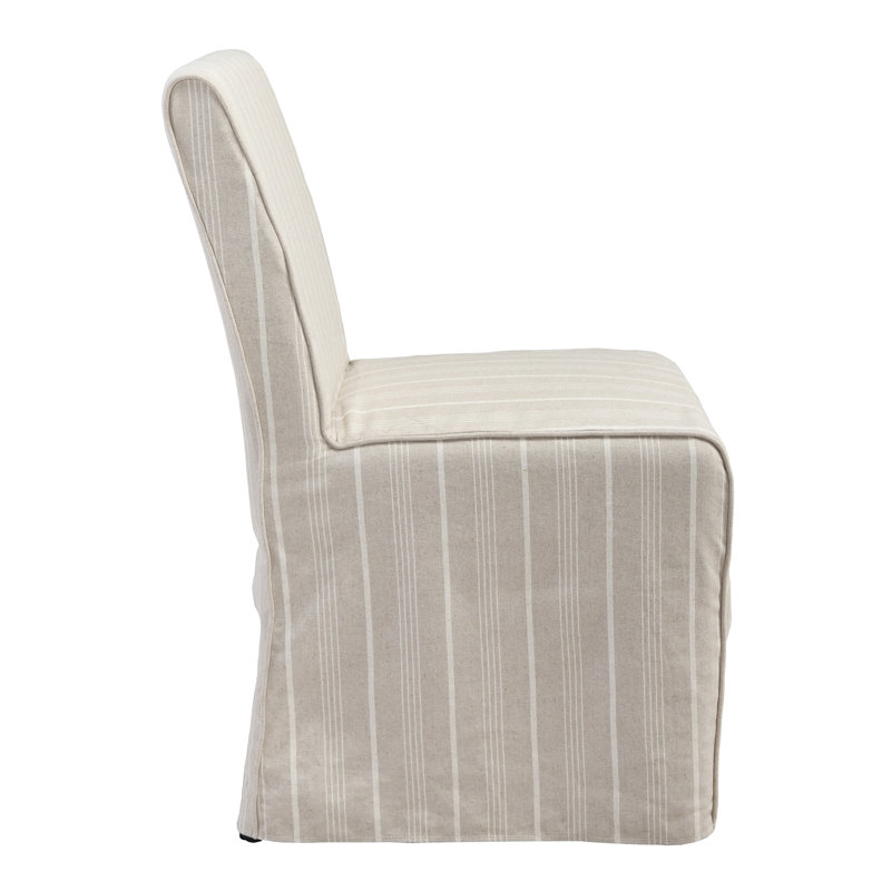 Amaya Upholstered Fabric Dining Chair Beige Set Of 2