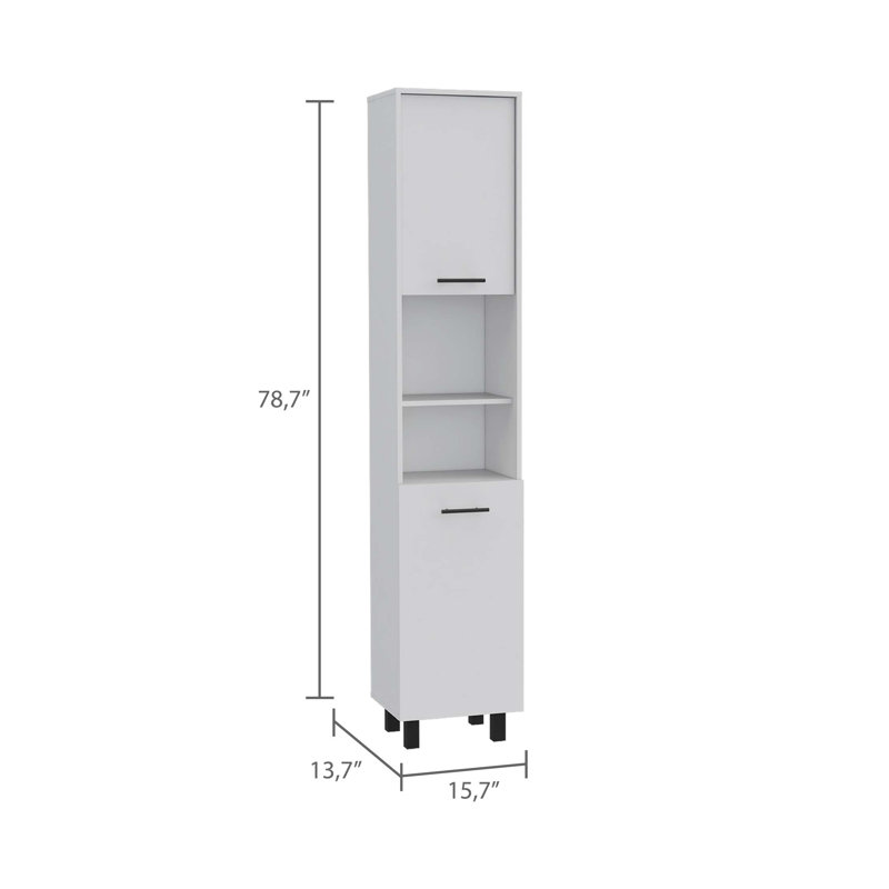 Garde-manger rectangulaire à 2 tablettes, Blanc
