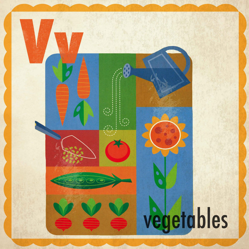Vegetables - Wrapped Canvas Print, 102cm H x 102cm W