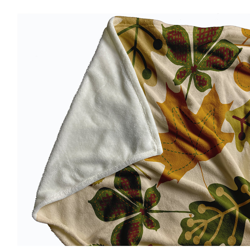 Jeté d'automne Fall Leaves, Or automne, L 30 po x L 39,75 po