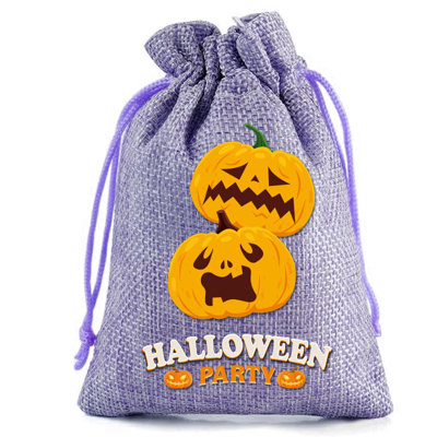  Drawstring Gift Bags Tricks Or Treat Candy Pouches for Halloween Party Favors Decorations