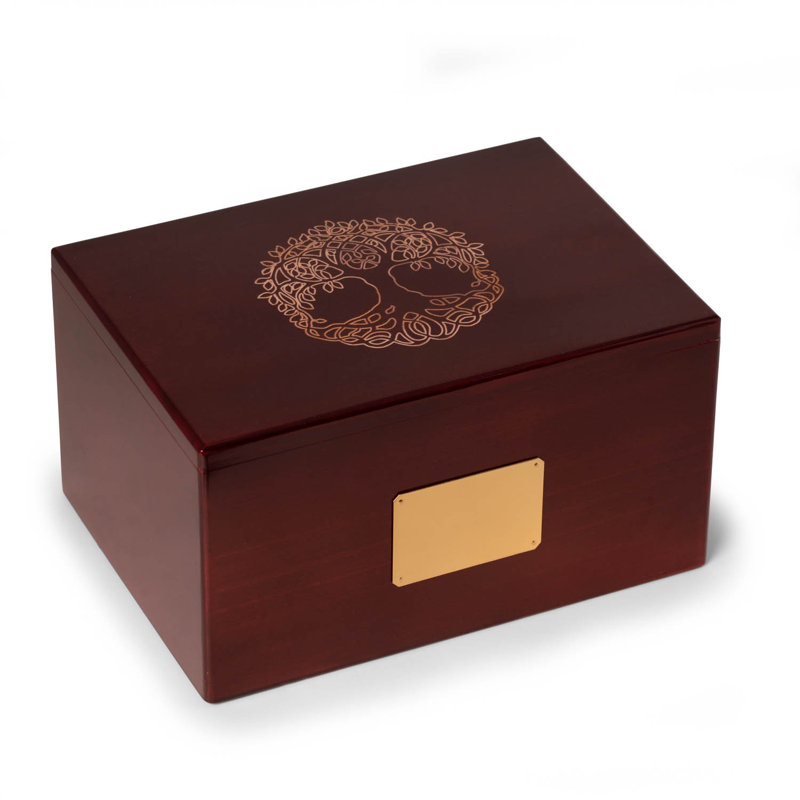 Handmade Solid Wood Decorative Box, 3.5" H x 7" W x 4.5" D