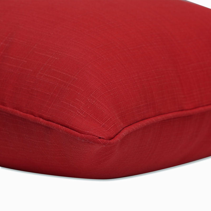 Tory Denim Outdoor Throw Pillow, Red