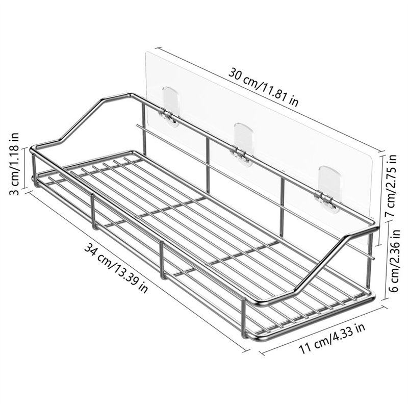 Tarakan Adhesive Stainless Steel Shower Caddy