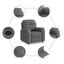 Fauteuil inclinable Vidaxl en tissu gris foncé (100% polyester), métal, contreplaqué-116118542