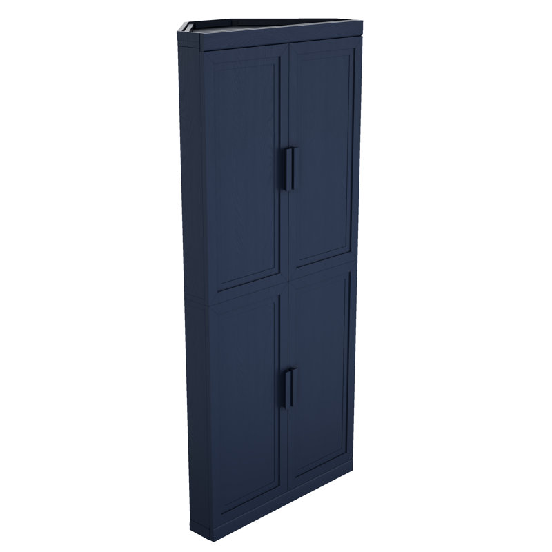 Armoire d'angle avec tablette réglable Cieria, Blue