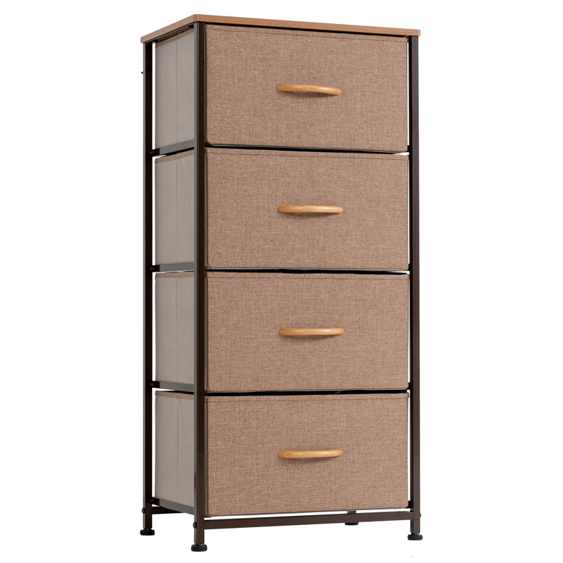 Obregon 4 Drawer Storage Drawer, Camel
