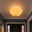 Plafonnier semi-encastré 3 lumières aspect albâtre-1142799554
