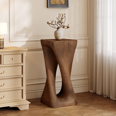 Table d'appoint d'extérieur, table de bout en forme de torsion, table d'appoint pour l'intérieur et l'extérieur