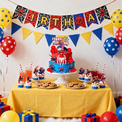 Spiderman Cake Decoration,43Pcs Spiderman Cake Topper Set