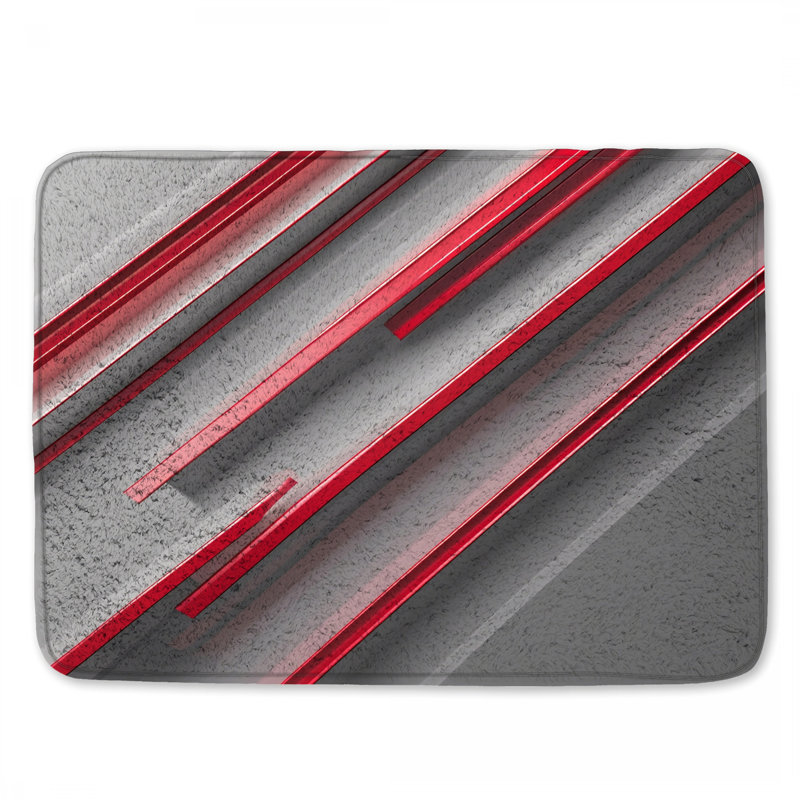 Tapis de bain Red Red Lines, L 24 po x L 17 po